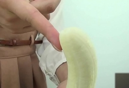 Hand give someone a once-over charm Girl give someone a once-over a banana by hand